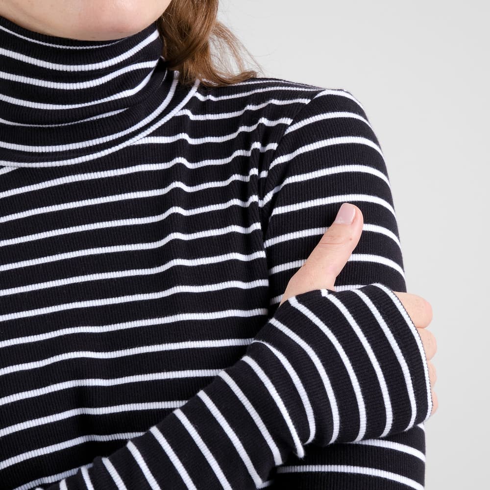 Rib Top Malma Stripe Black/White