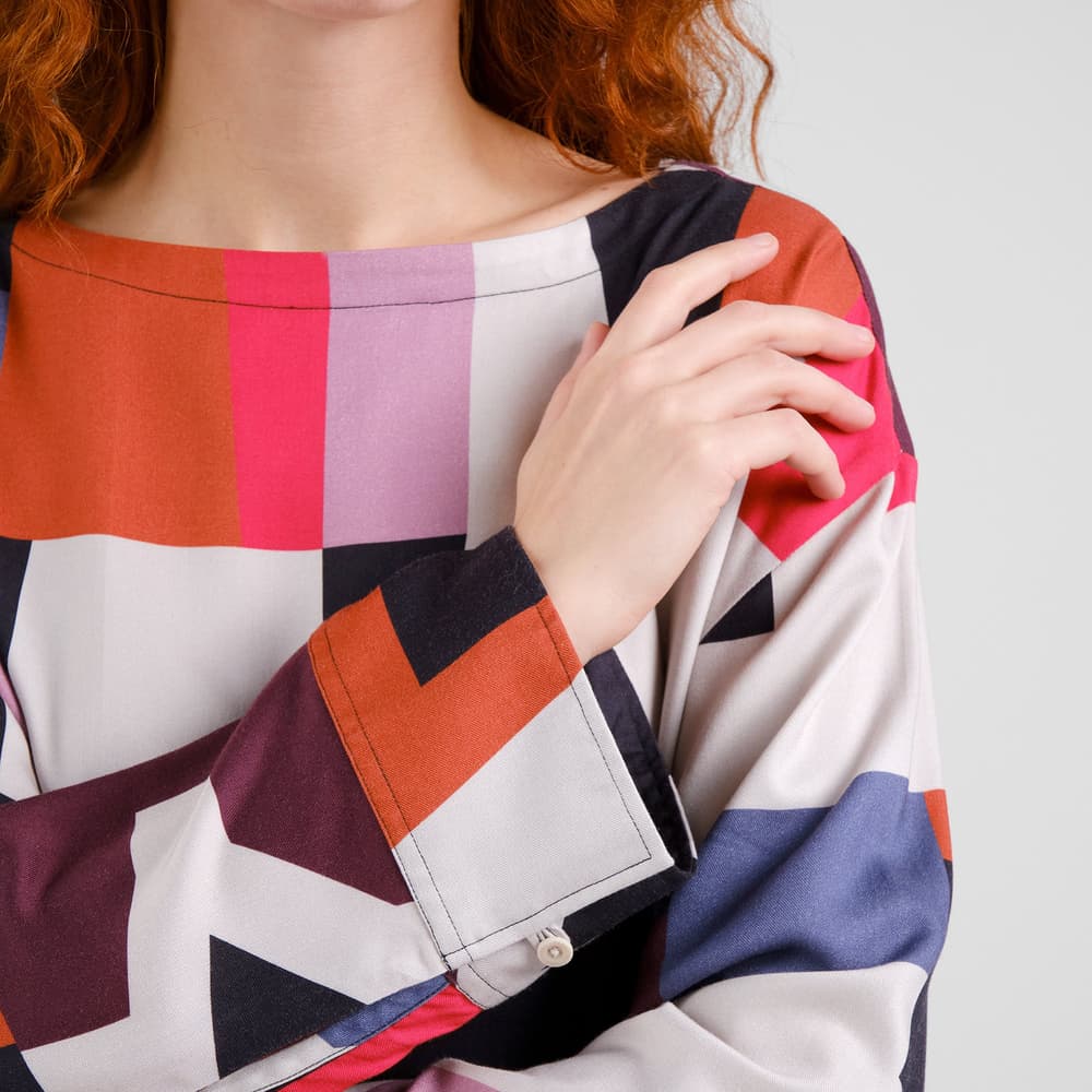 Top Udda Abstract Chaos Multi Color