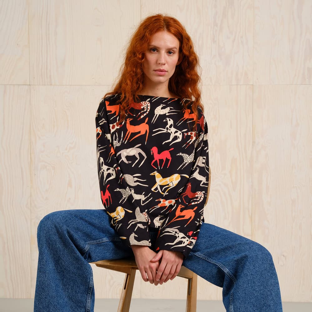 Top Udda Mustang Party Black