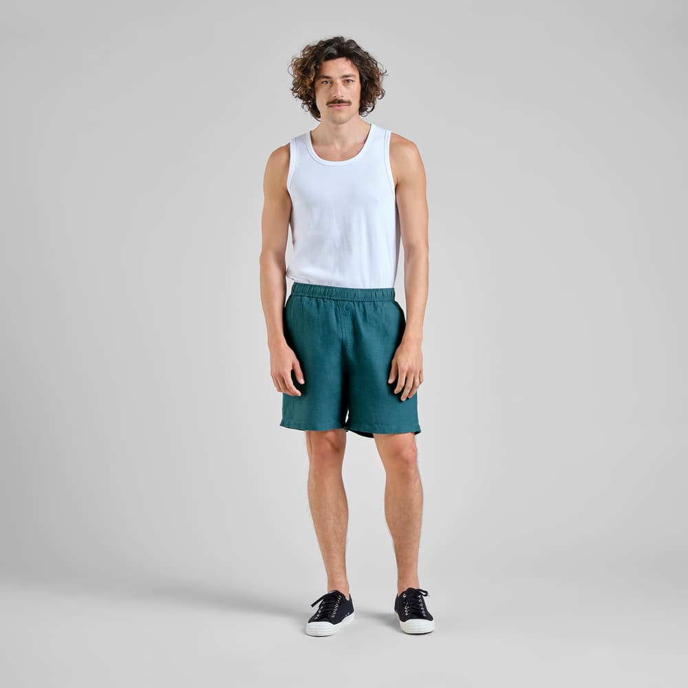 Shorts Sibbarp Linen Mediterranea Green