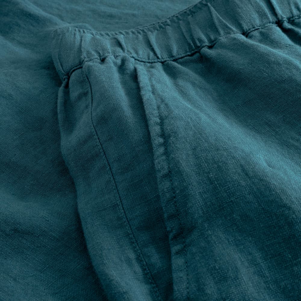 Pants Borrby Linen Mediterranea Green