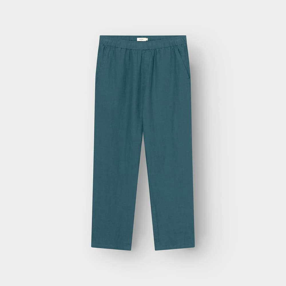 Pants Borrby Linen Mediterranea Green