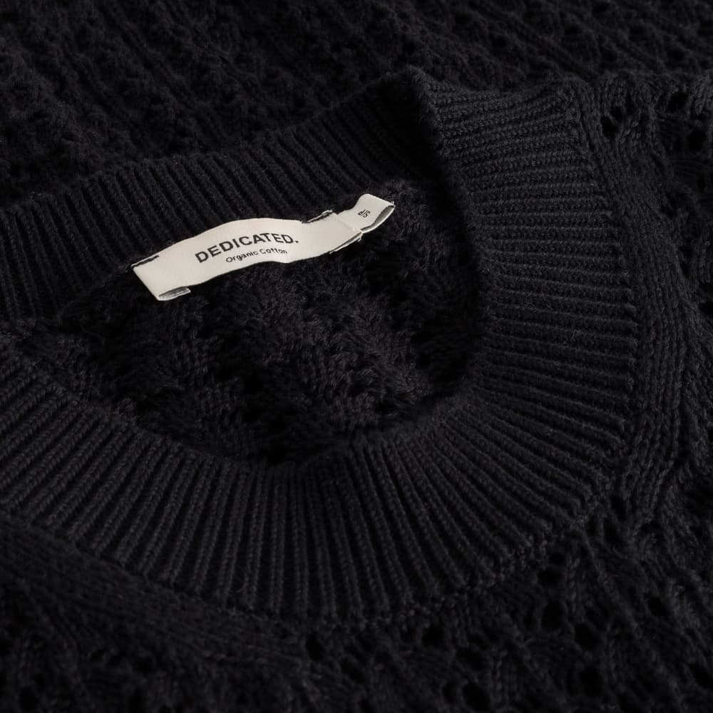 Knitted T-shirt Flen Crochet Black