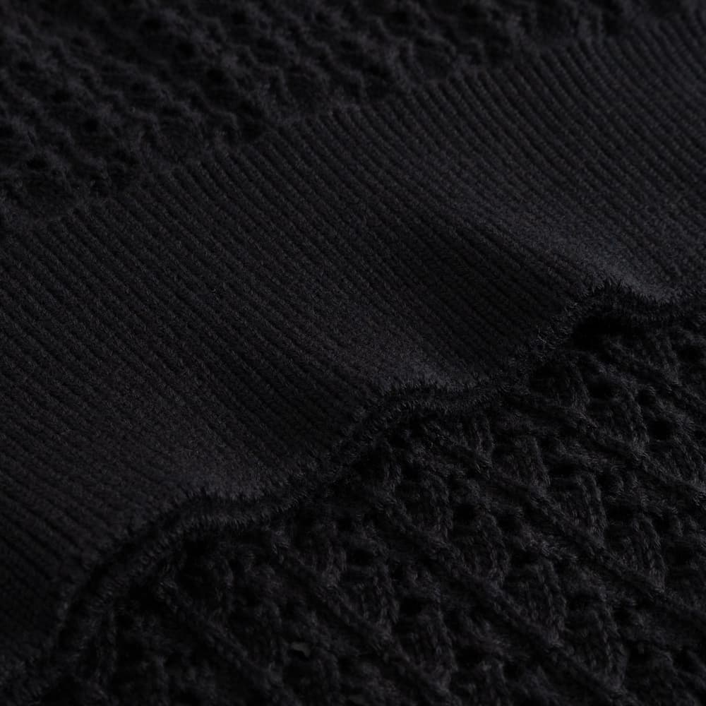 Knitted T-shirt Flen Crochet Black