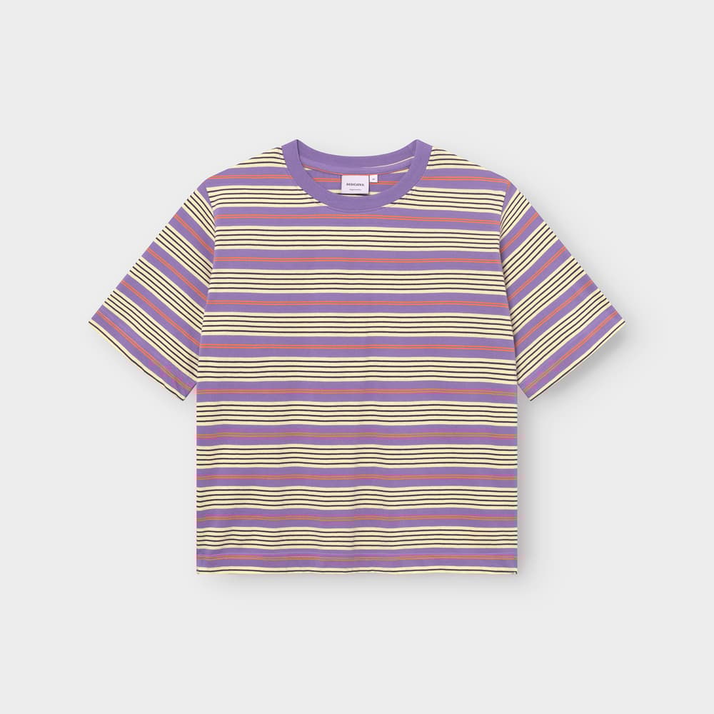 T-shirt Vadstena Retro Stripe Haze Purple