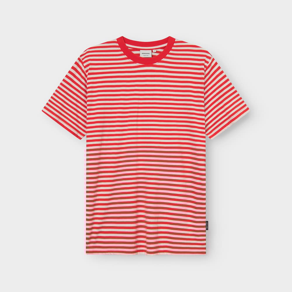 T-shirt Stockholm Stripes Grenadine Red