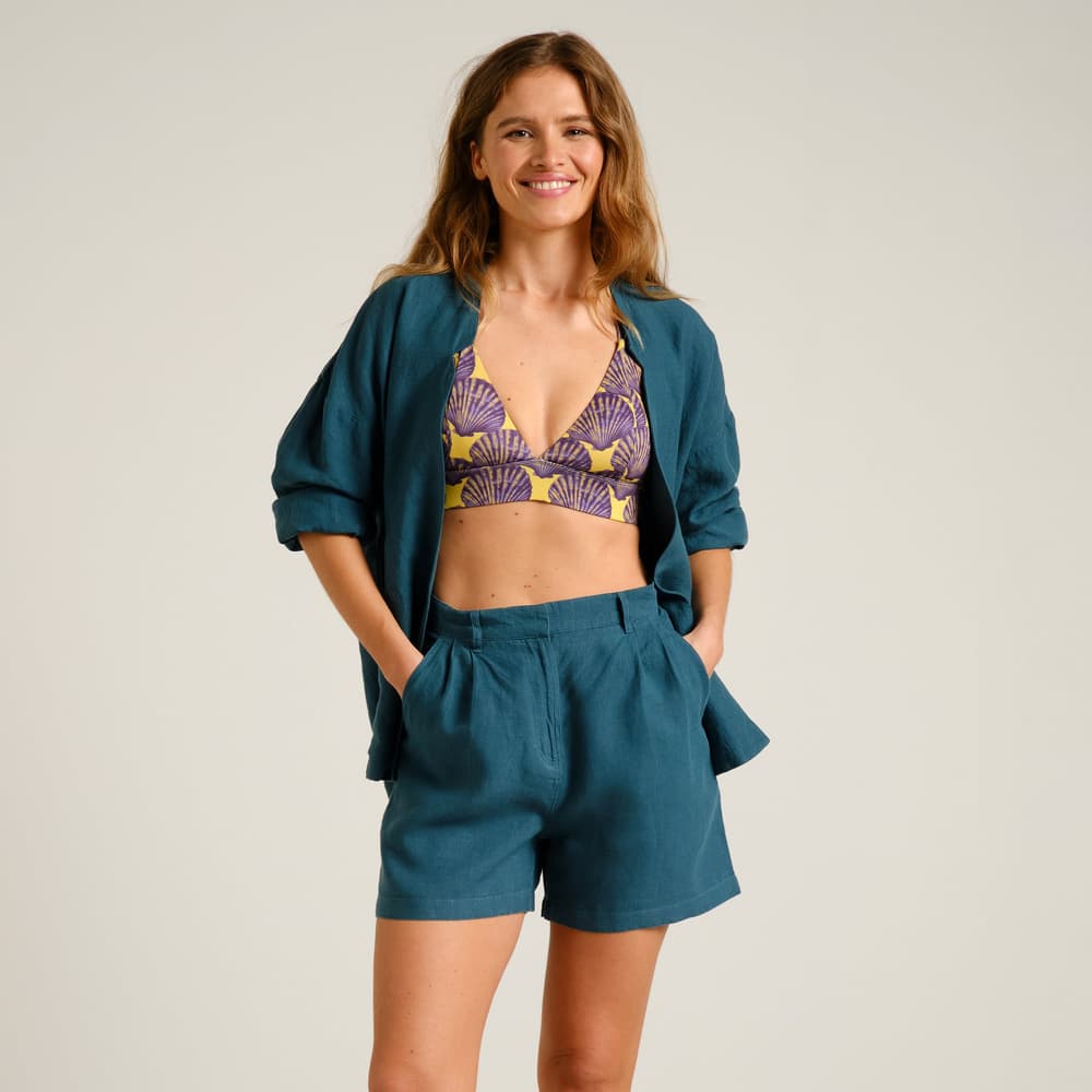 Shorts Djupvik Linen Mediterranea Green