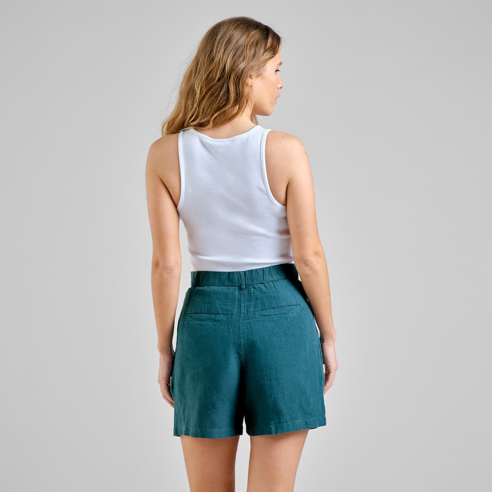 Shorts Djupvik Linen Mediterranea Green