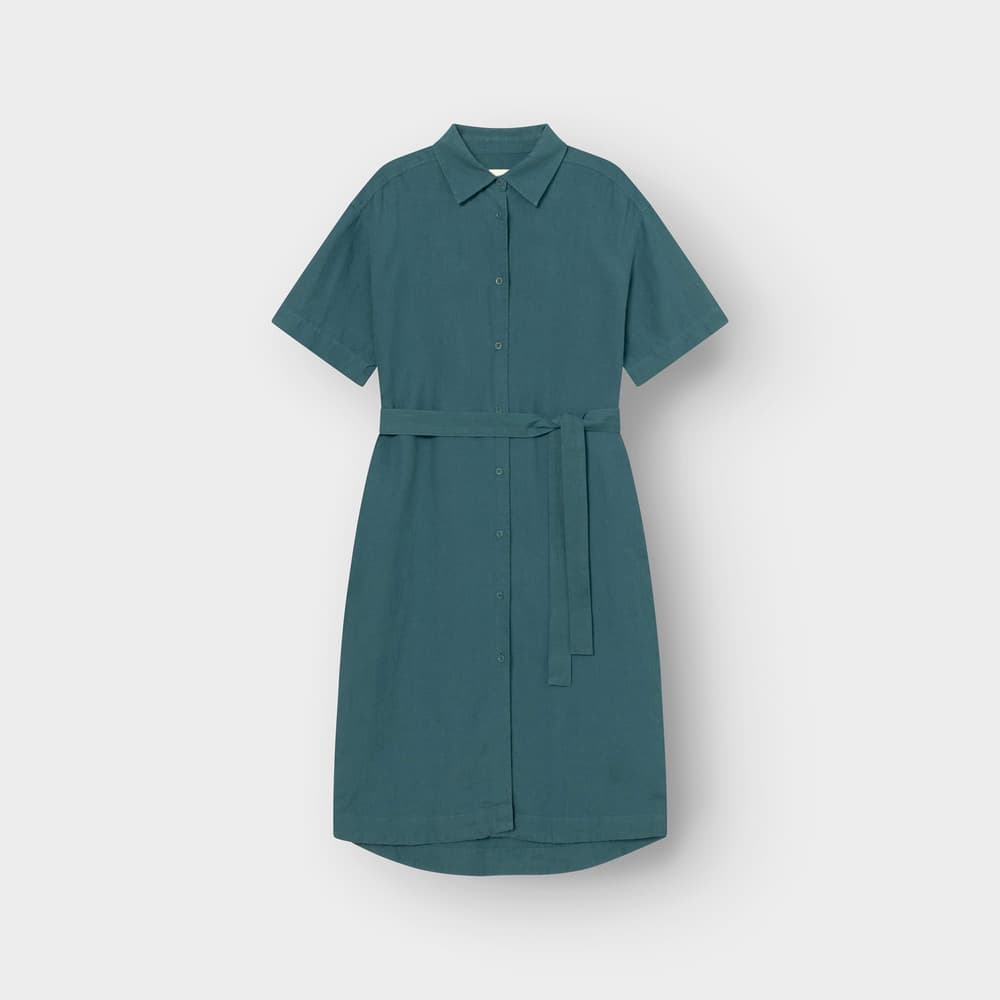 Shirt Dress Ripa Linen Mediterranea Green
