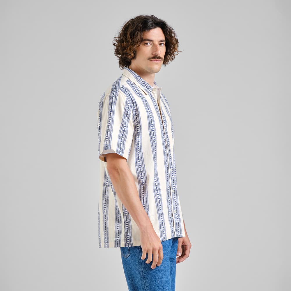 Shirt Brantevik Floral Stripe Blue