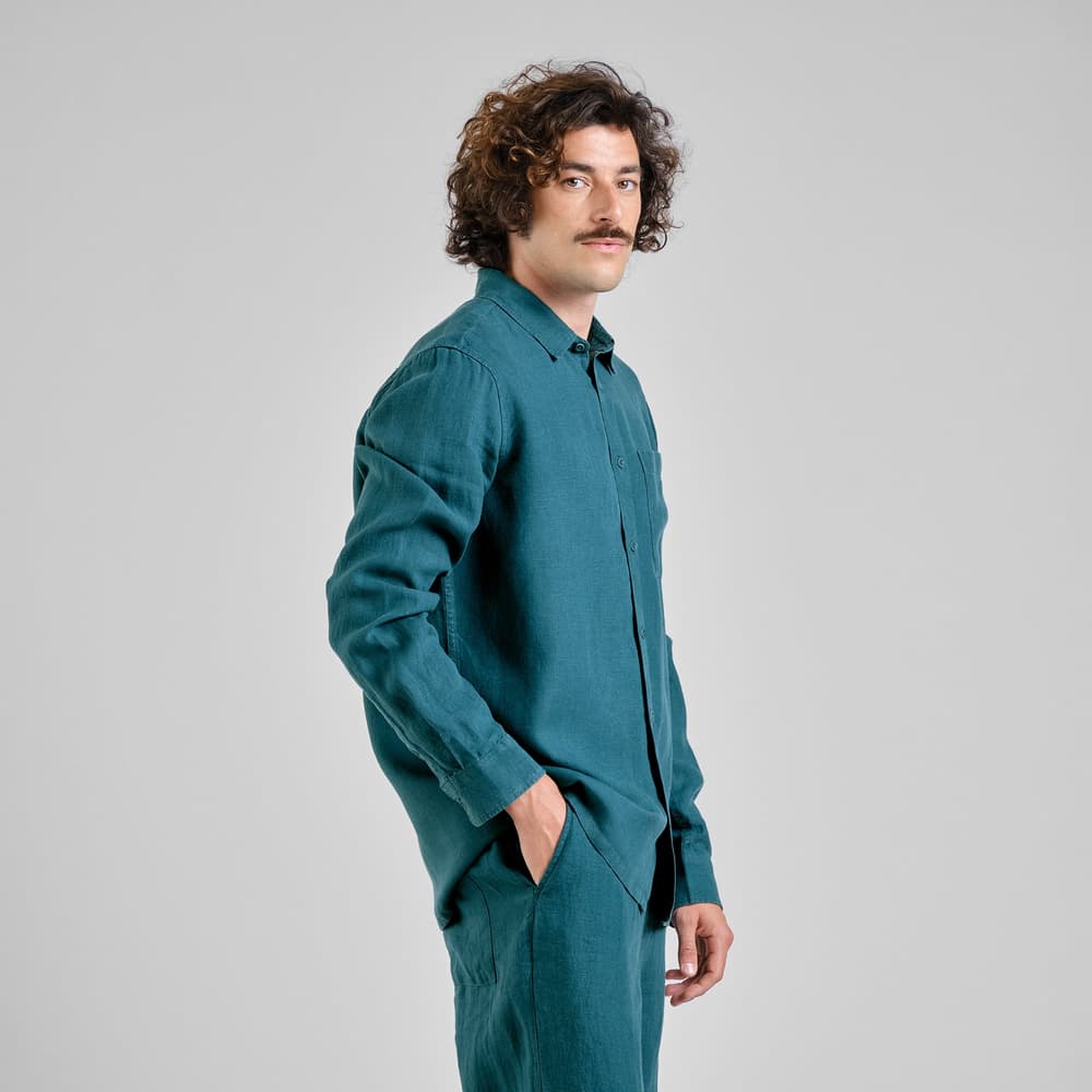 Shirt Rute Linen Mediterranea Green