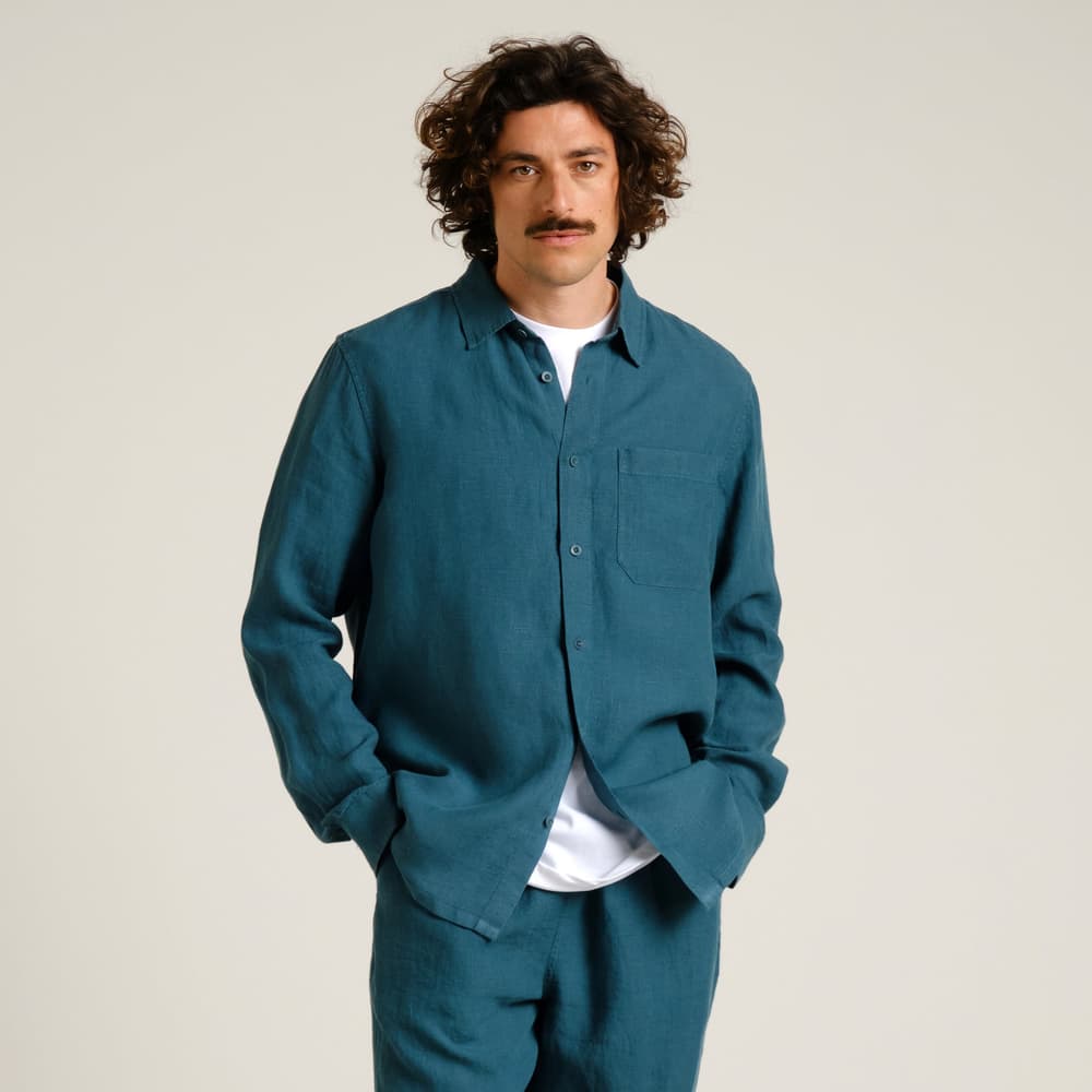 Shirt Rute Linen Mediterranea Green