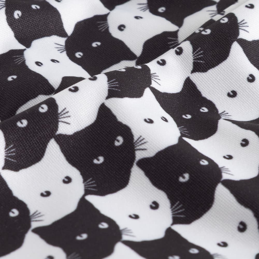 Bikini Bottoms Sanda Pepita Cats Black