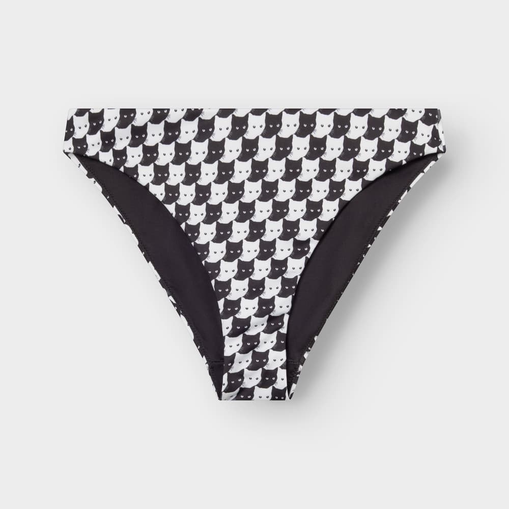 Bikini Bottoms Sanda Pepita Cats Black