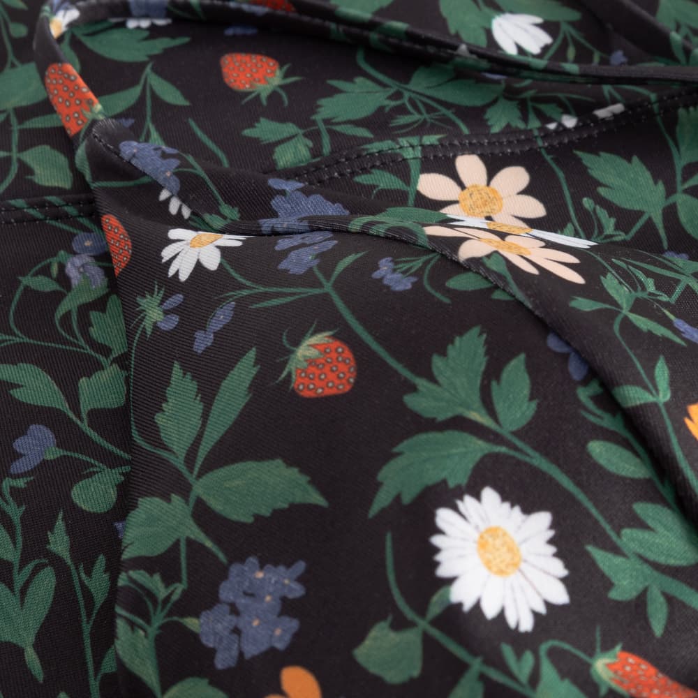 Bikini Top Alva Strawberry Field Black