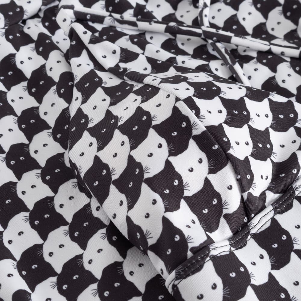 Bikini Top Alva Pepita Cats Black