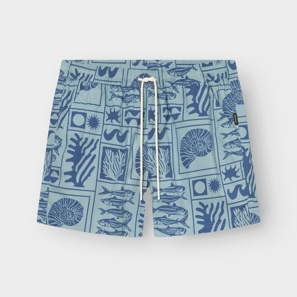 Swim Shorts Birka Ocean Squares Blue