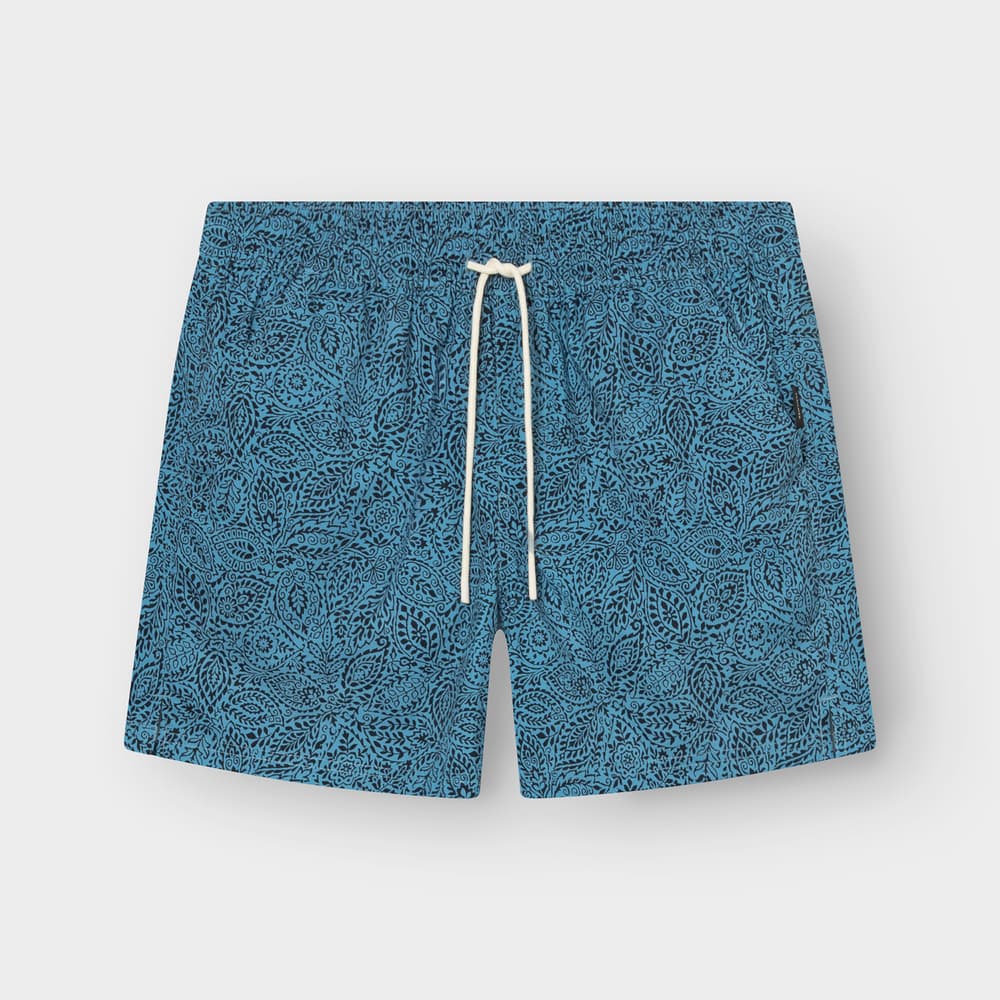 Swim Shorts Birka Paisley Leaf Blue