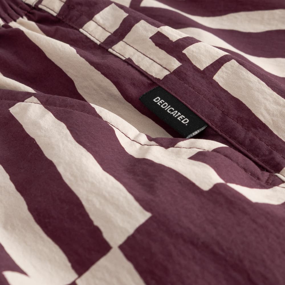 Swim Shorts Birka Lines & Sticks Fig Red