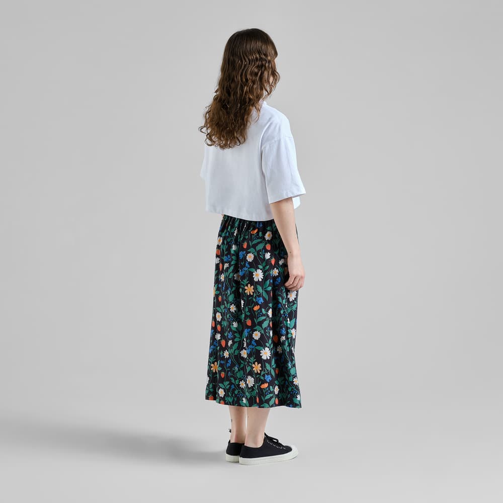 Skirt Viken Strawberry Field Black