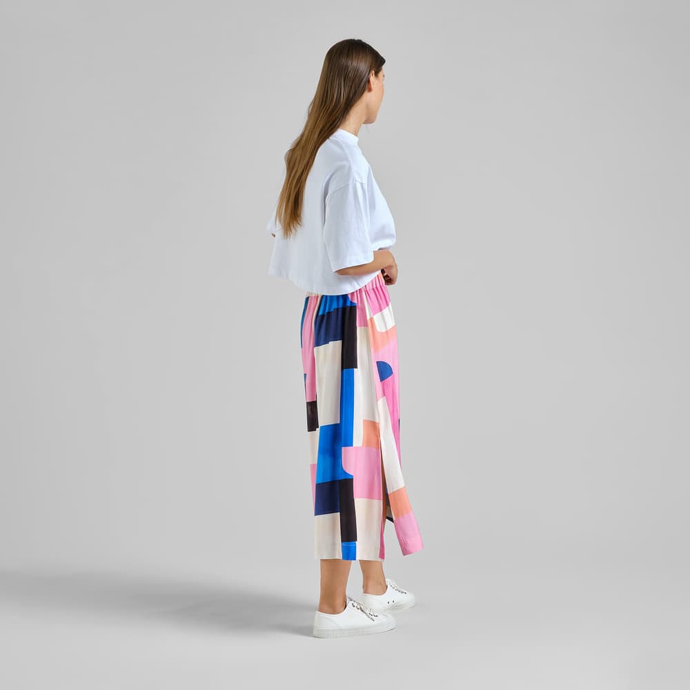 Skirt Viken Abstract Block Multi Color
