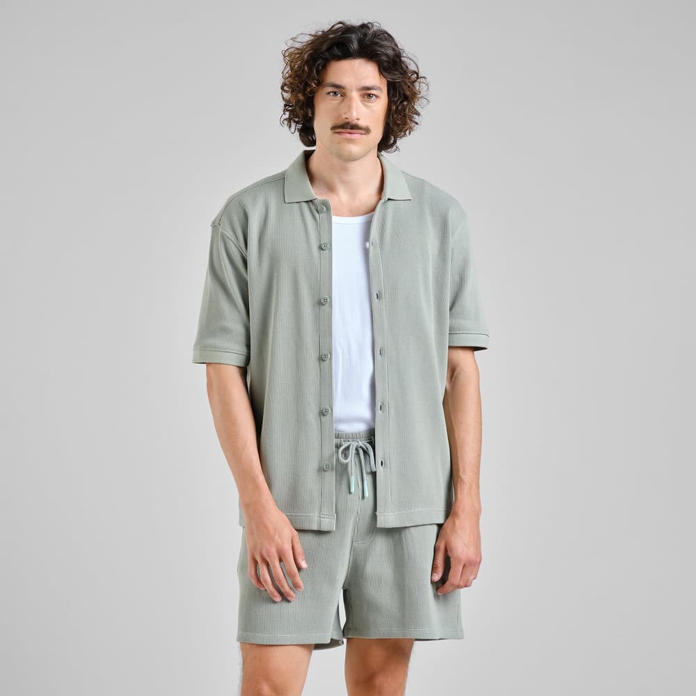 Shorts Essingen Waffle Iceberg Green