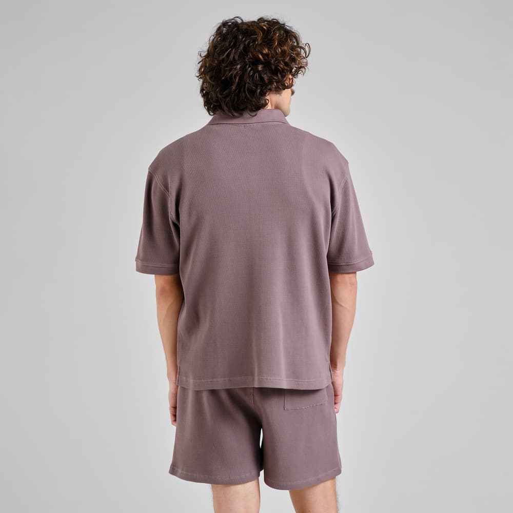 Shirt Falkvik Waffle Sparrow Brown