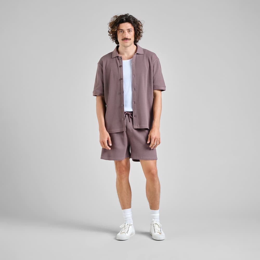 Shirt Falkvik Waffle Sparrow Brown