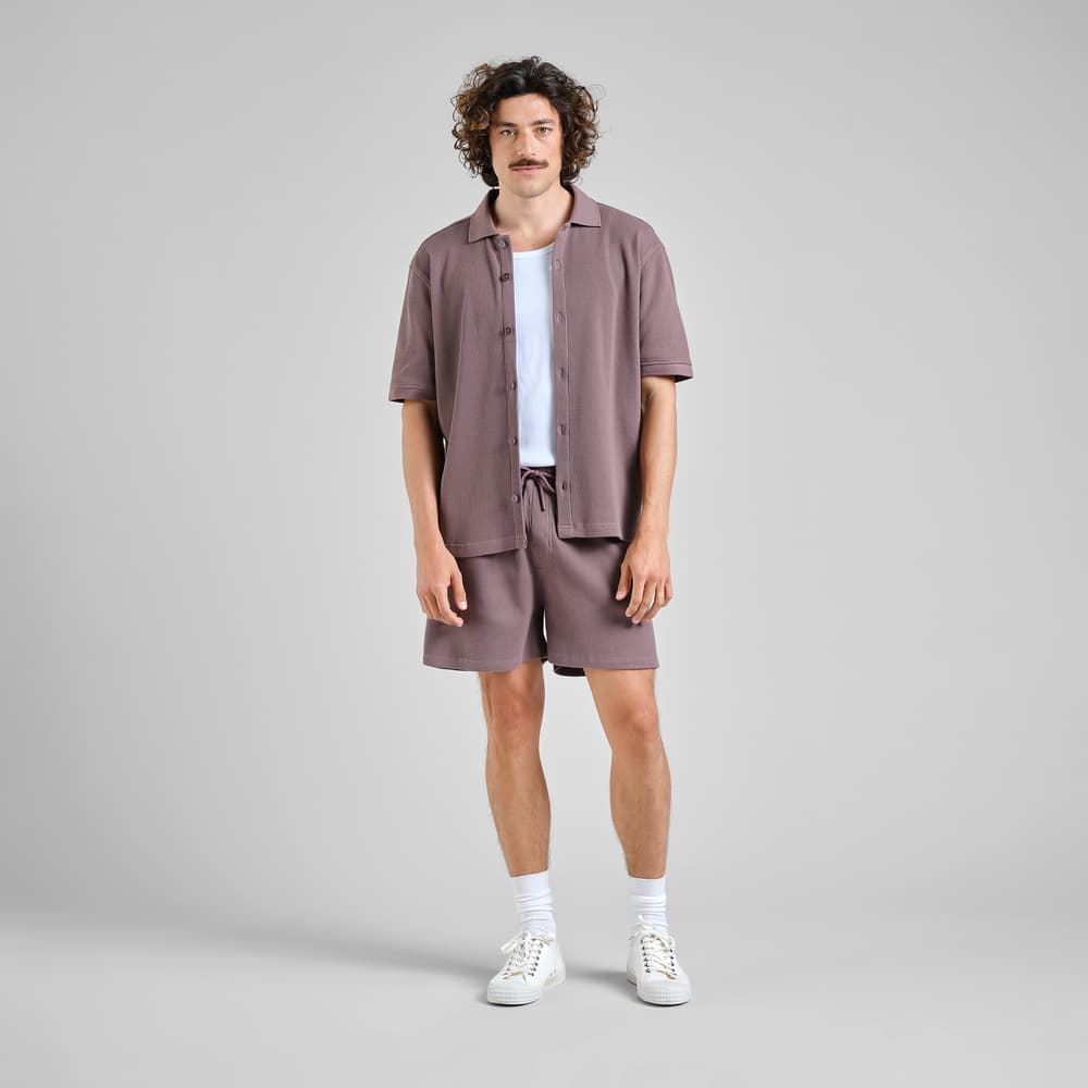 Shirt Falkvik Waffle Sparrow Brown