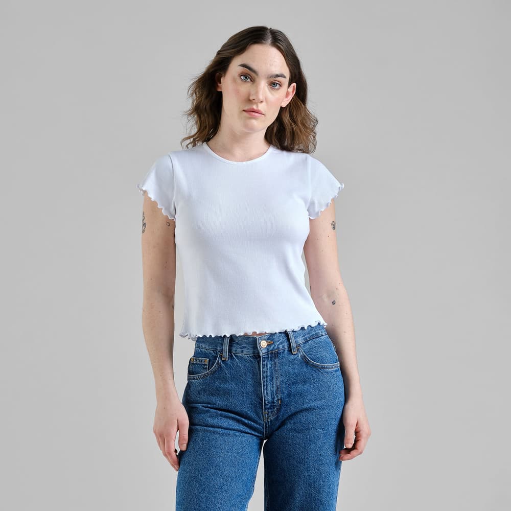 Rib Top Ven White