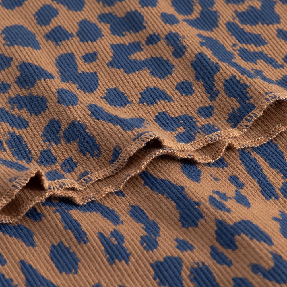 Rib Top Ven Leopard Light Brown