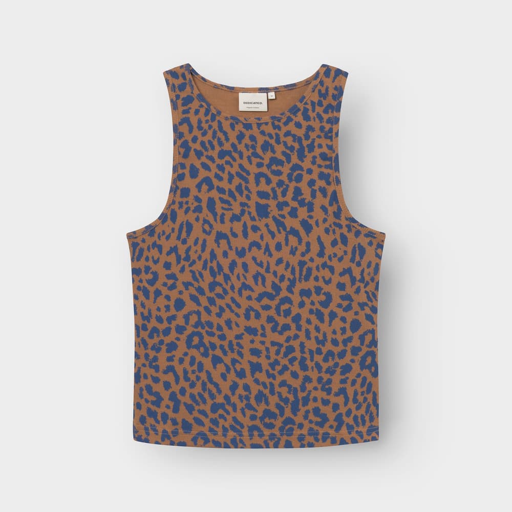 Rib Top Valdermarsvik Leopard Light Brown