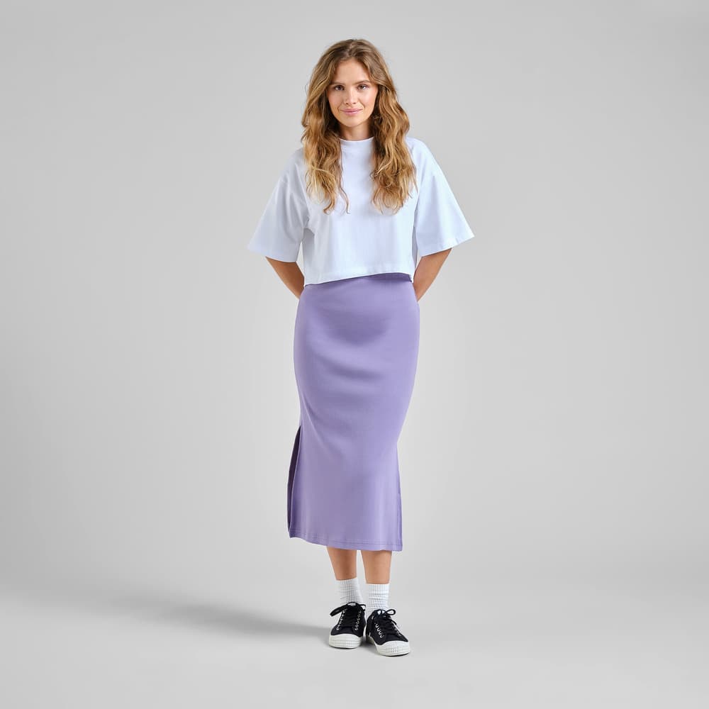 Rib Skirt Kvarnvik Haze Purple