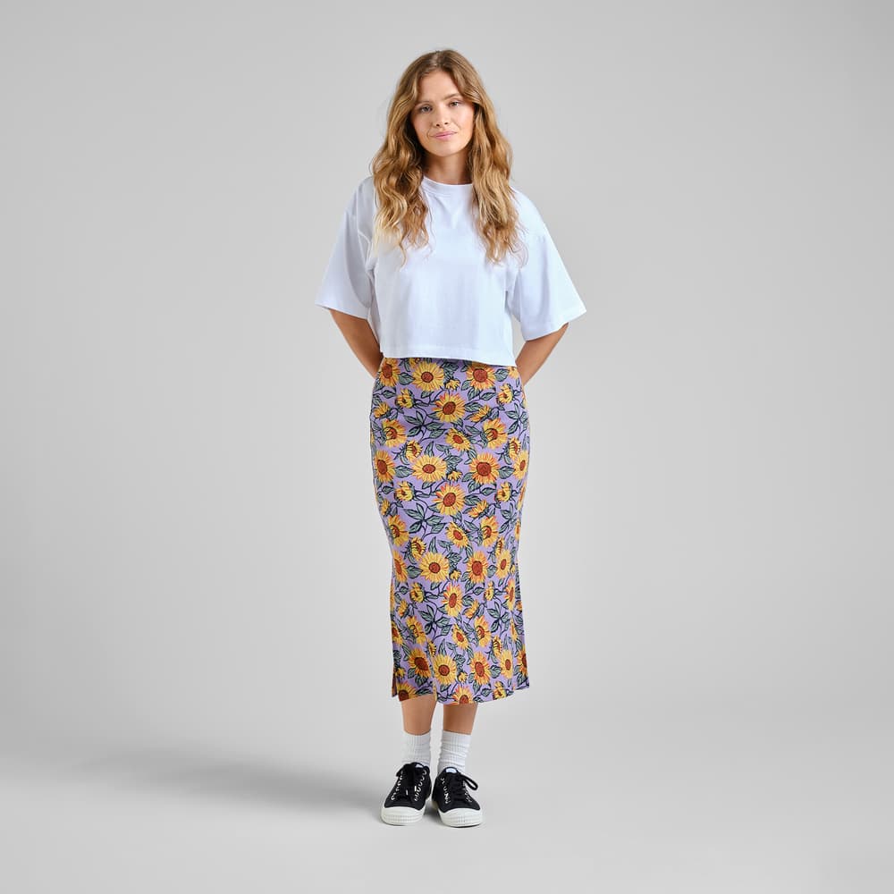 Rib Skirt Kvarnvik Sunflower Haze Purple