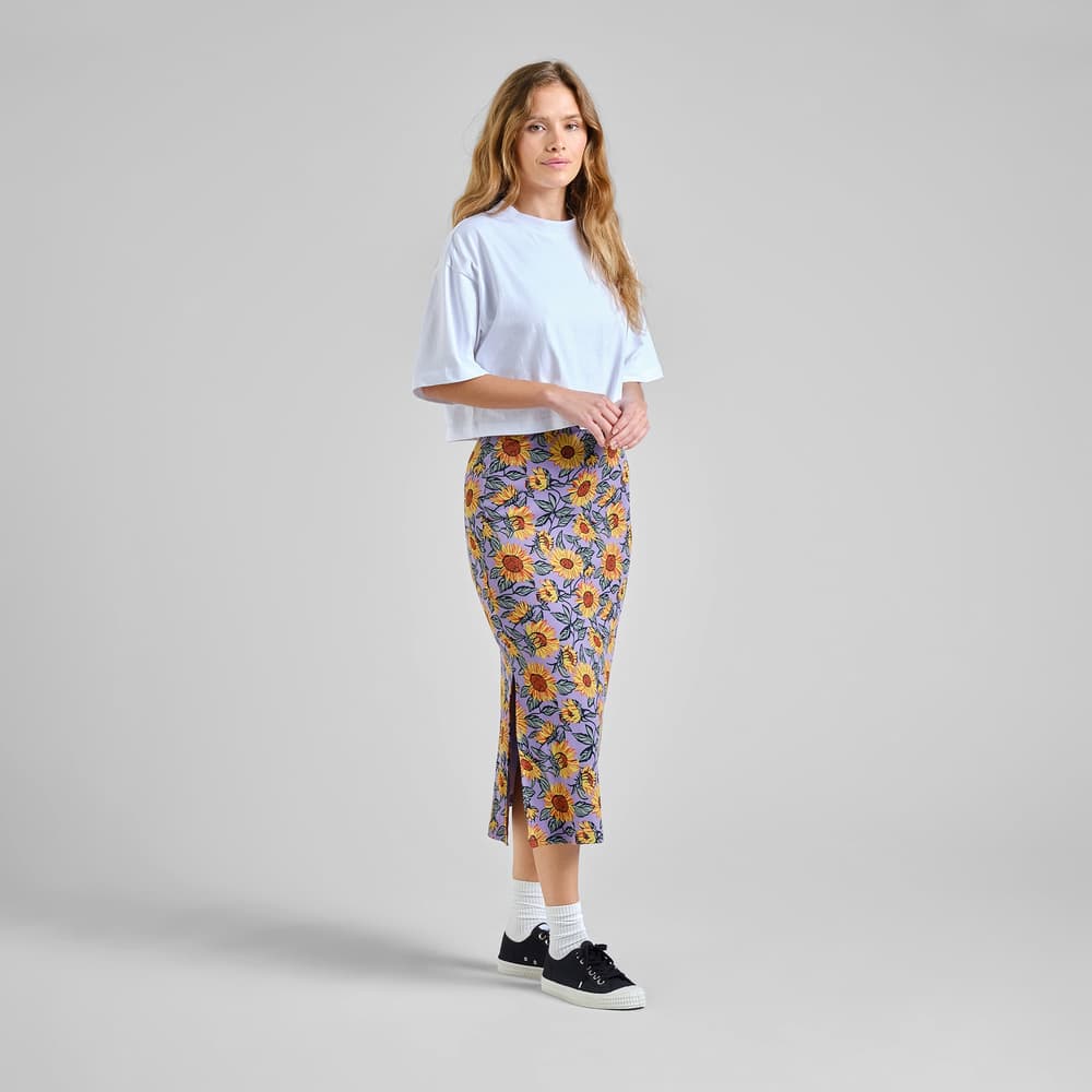 Rib Skirt Kvarnvik Sunflower Haze Purple