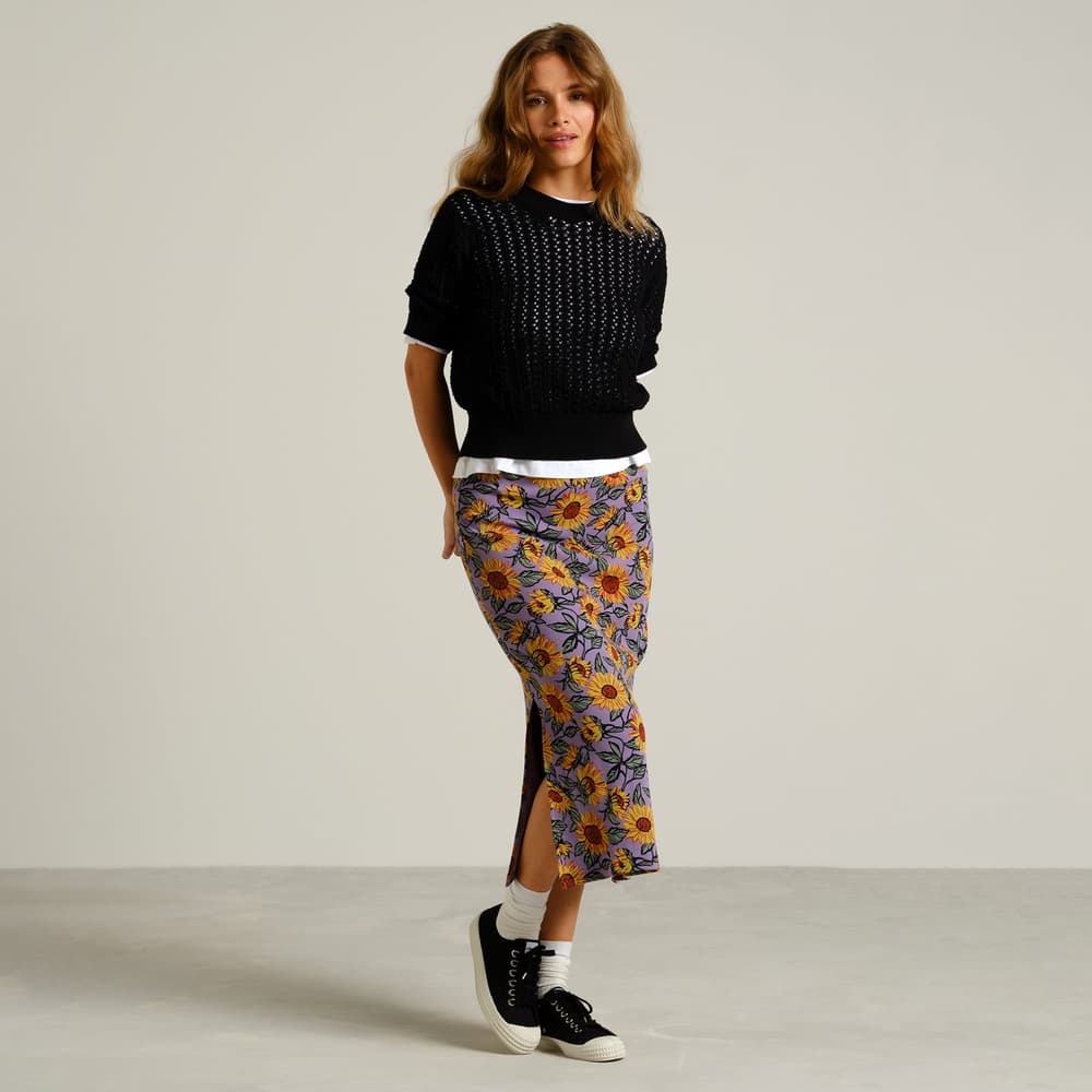 Rib Skirt Kvarnvik Sunflower Haze Purple