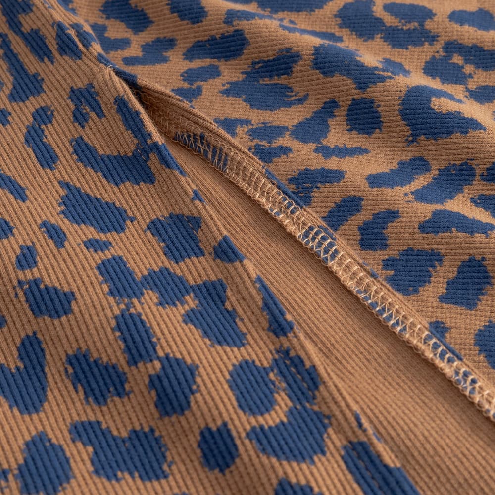 Rib Skirt Kvarnvik Leopard Light Brown