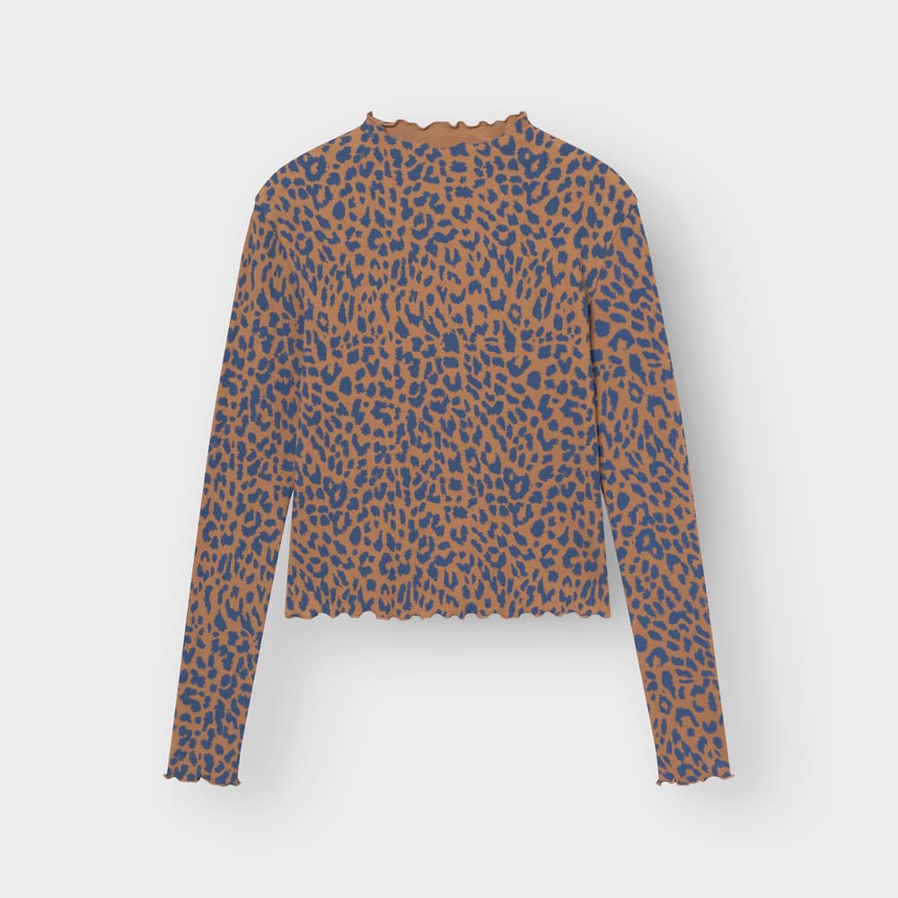 Rib Top Ryd Leopard Light Brown