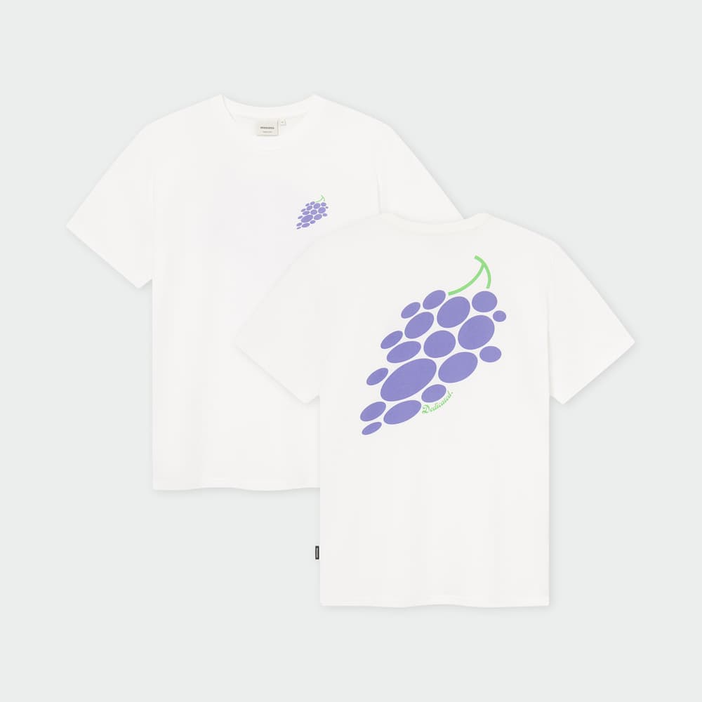 T-shirt Stockholm Dedicated Grapes White