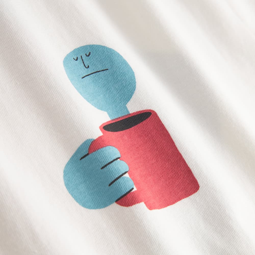 T-shirt Stockholm Smile Cup Off-White