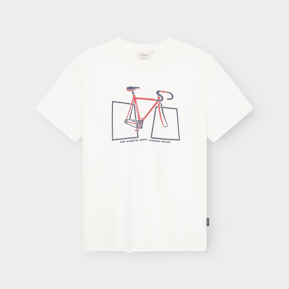 T-shirt Stockholm Square Wheels Off-White