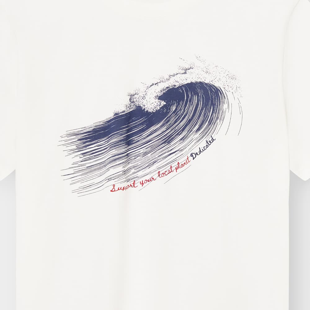 T-shirt Stockholm Support Line Wave Off-White