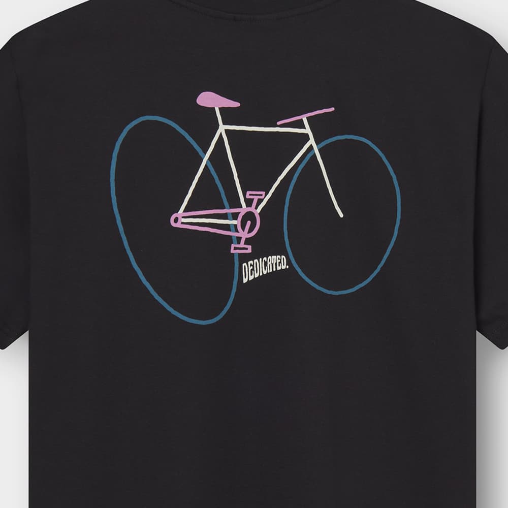 T-shirt Stockholm Wonky Bike Black