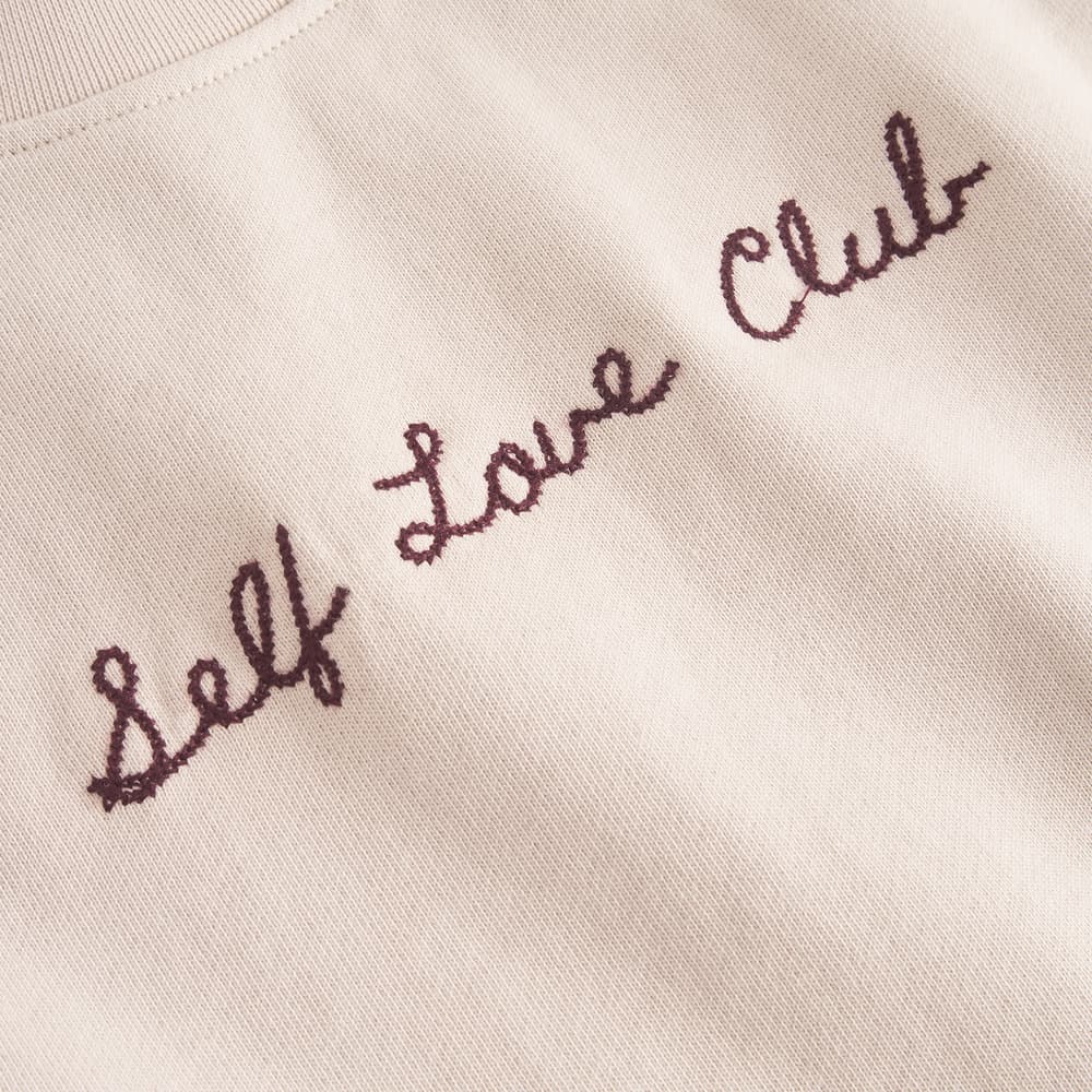Sweatshirt Ystad Self Love Club EMB Oat White