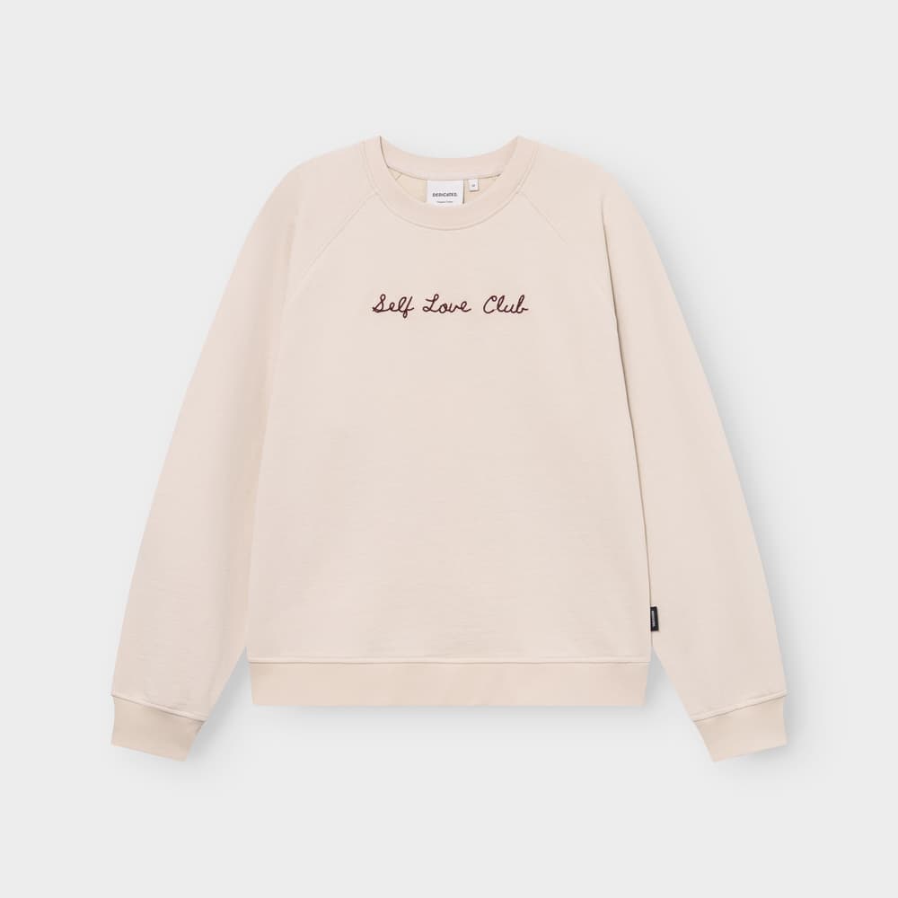 Sweatshirt Ystad Self Love Club EMB Oat White