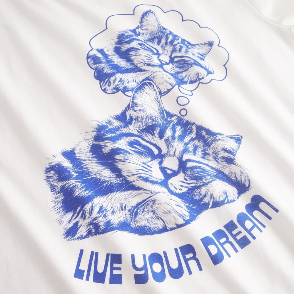 T-shirt Vadstena Live Your Dream Off-White