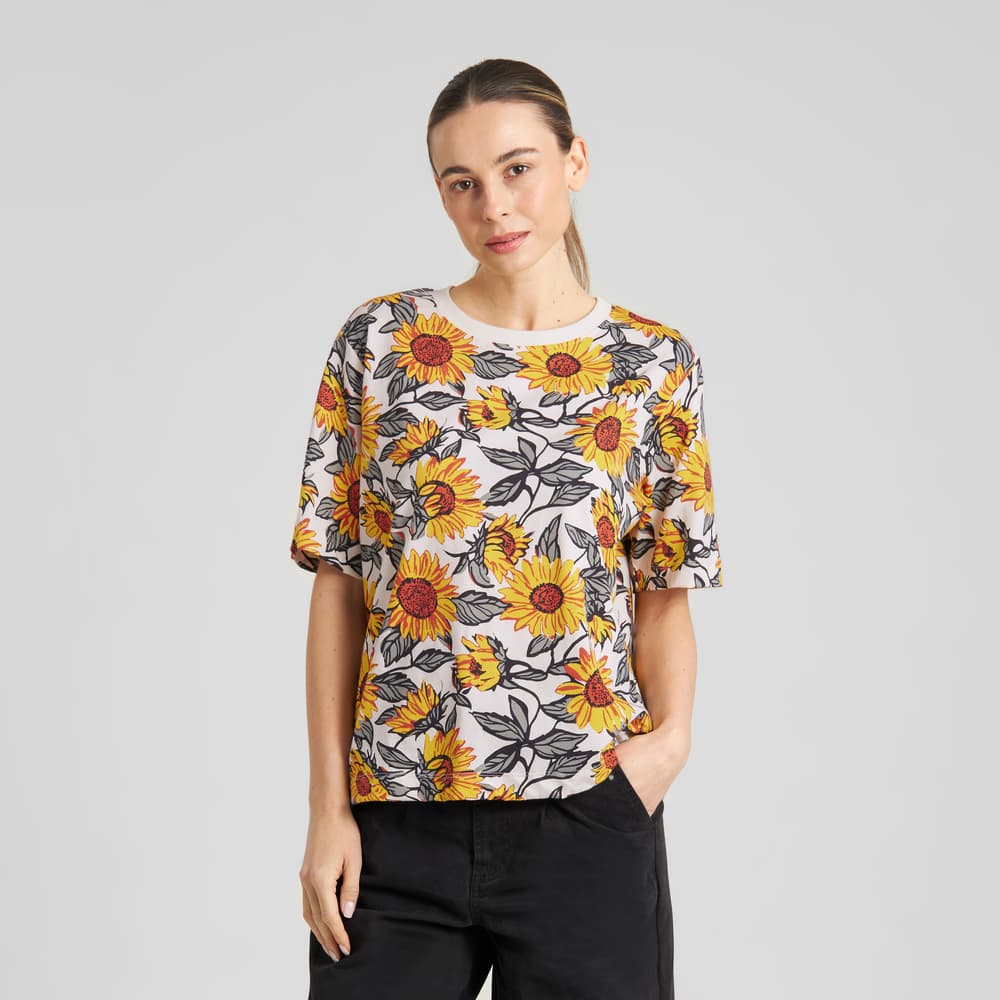 T-shirt Vadstena Sunflower AOP Off-White