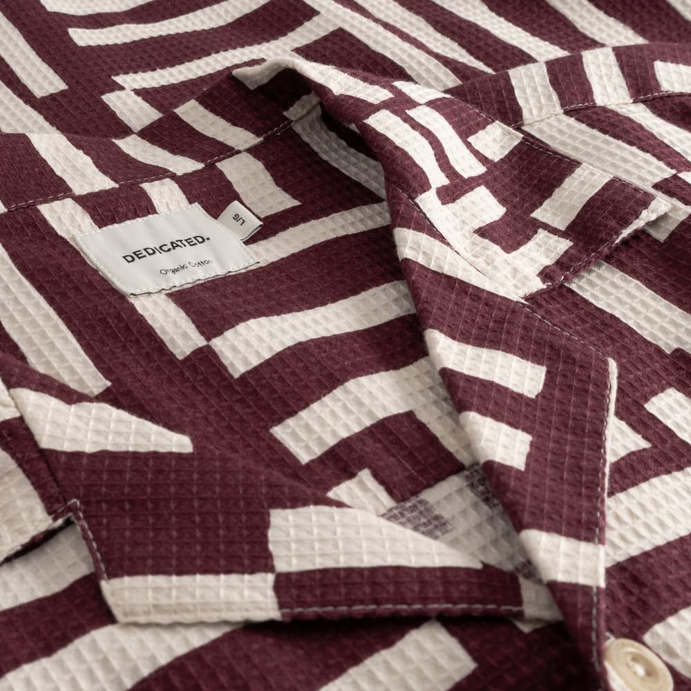 Shirt Marstrand Lines & Sticks Fig Red