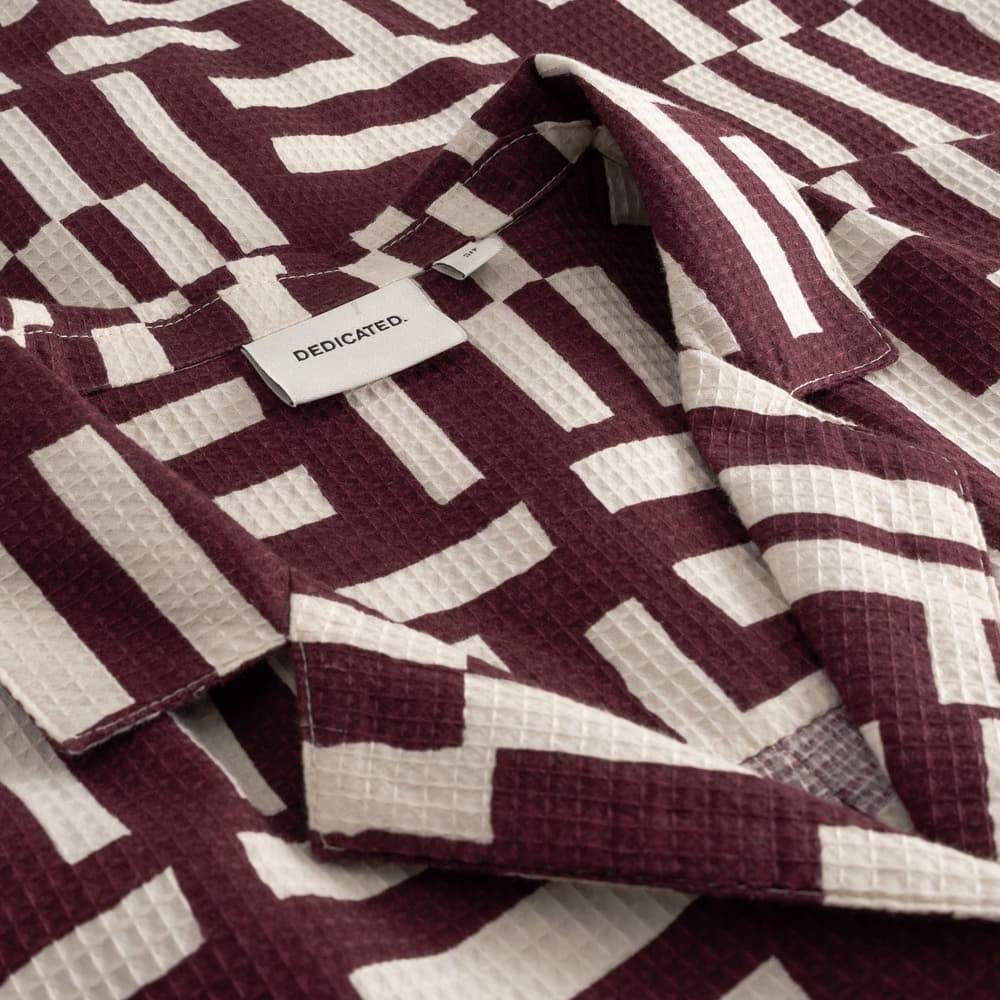 Shirt Dress Orrefors Lines & Sticks Fig Red