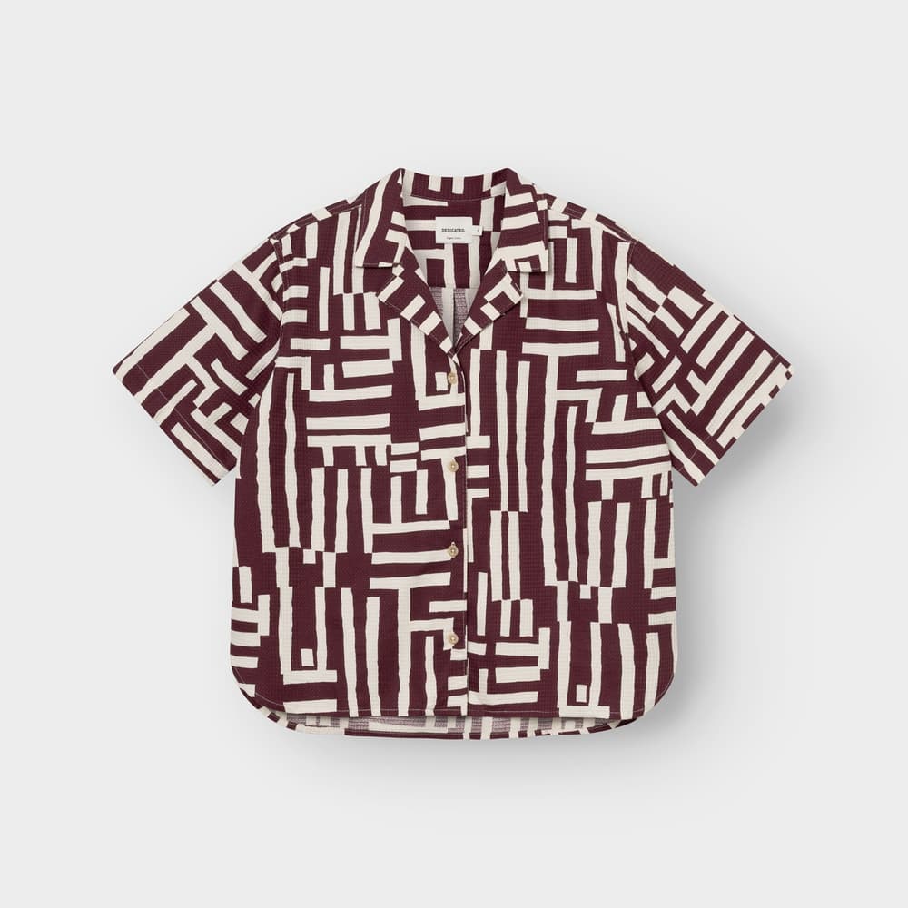 Shirt Torup Lines & Sticks Fig Red
